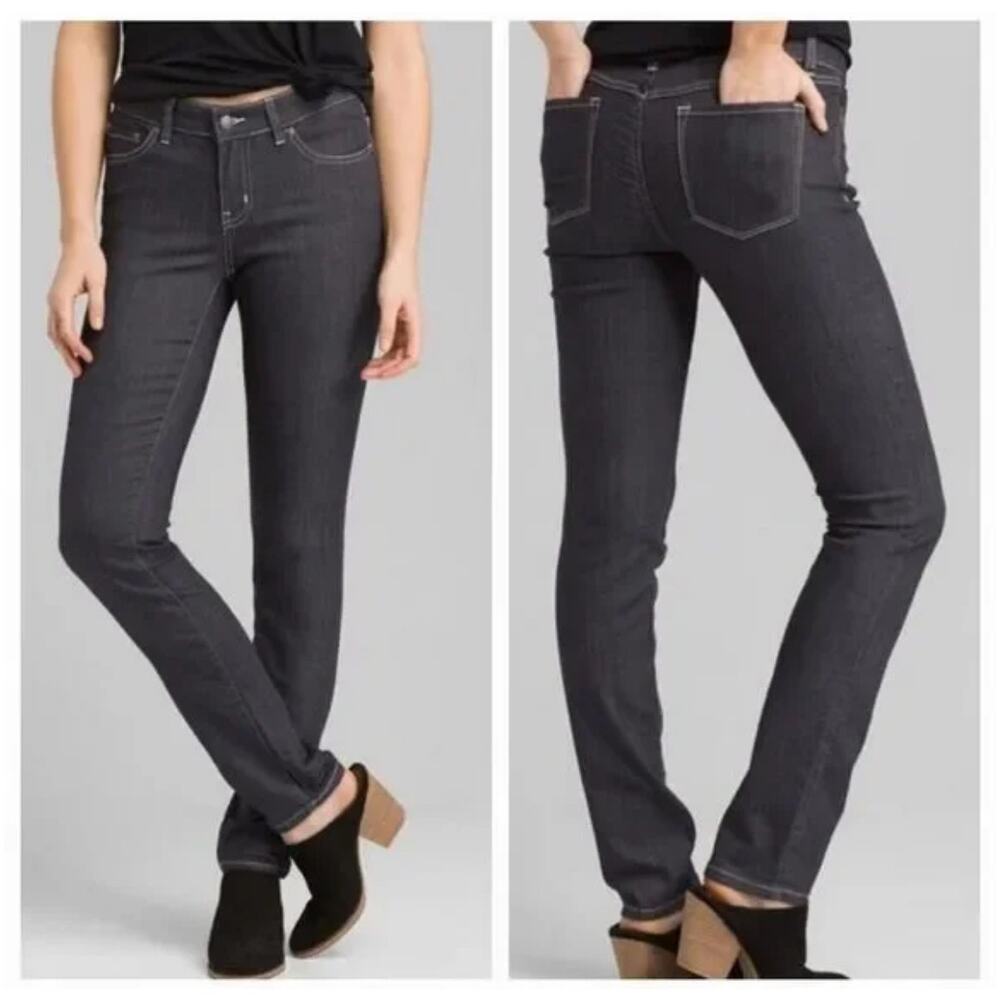 Prana Kayla Fitted Performance Jeans Gray Size 10 Organic Cotton Outdoor